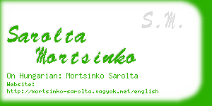 sarolta mortsinko business card